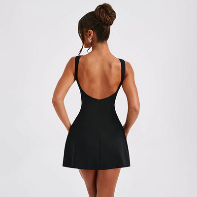 Sexy nauwsluitende jurk zonder rug Zomer mouwloze korte jurken Nexora Store