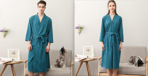 Badjas Dames Dunne Wafel Koppel Nachtjapon Ritchy's Shop