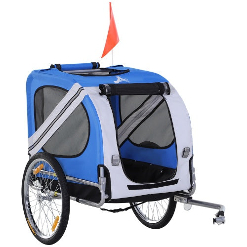 Aosom Hondenfietskar Huisdierenkar Fietskar Bagagedrager Bevestiging Voor Reizen Met 3 Ingangen Grote Wielen Voor Off-Road & Gaasscherm Ritchy's Shop