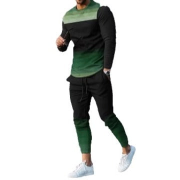 Etnische stijl bedrukte lange mouwen broekpak voor heren Ritchy's Shop