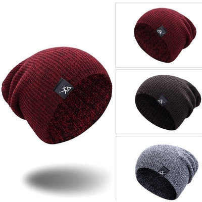 Unisex modieuze gebreide muts, winter wollen elastische muts voor buiten fietsen, kamperen, reizen winter muts acryl gebreide mutsen voor mannen vrouwen Ritchy's Shop