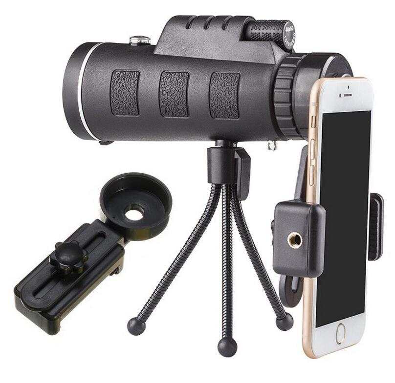 Compatibel met Apple, monoculaire telescoop, zoomscoop met kompas, telefoonclip en statief Nexora Store