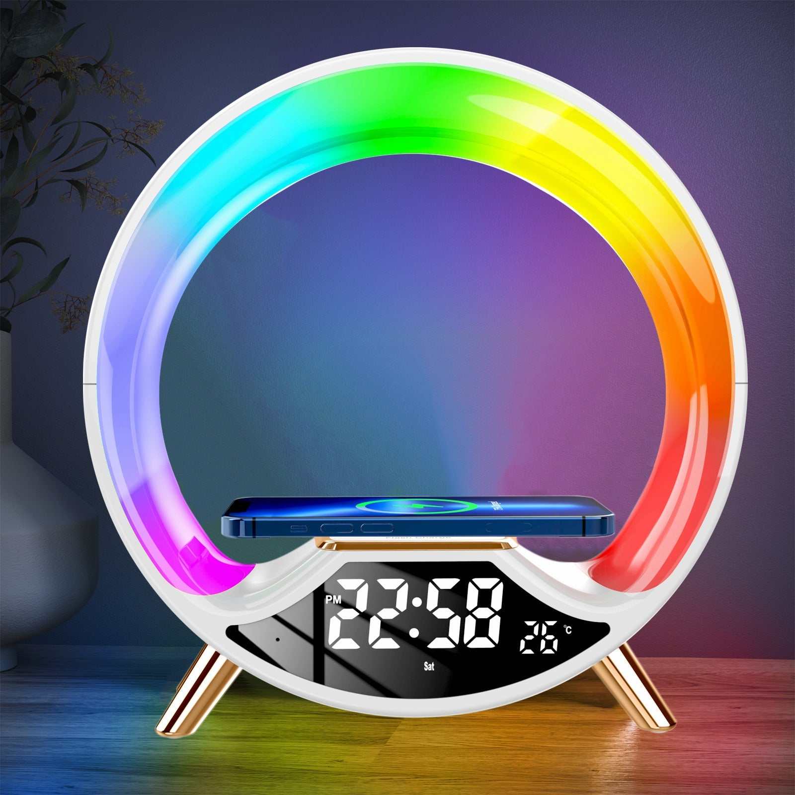 O Light Three In One Wireless Charging Multifunctional Bluetooth Speaker Night Light Nexora Store