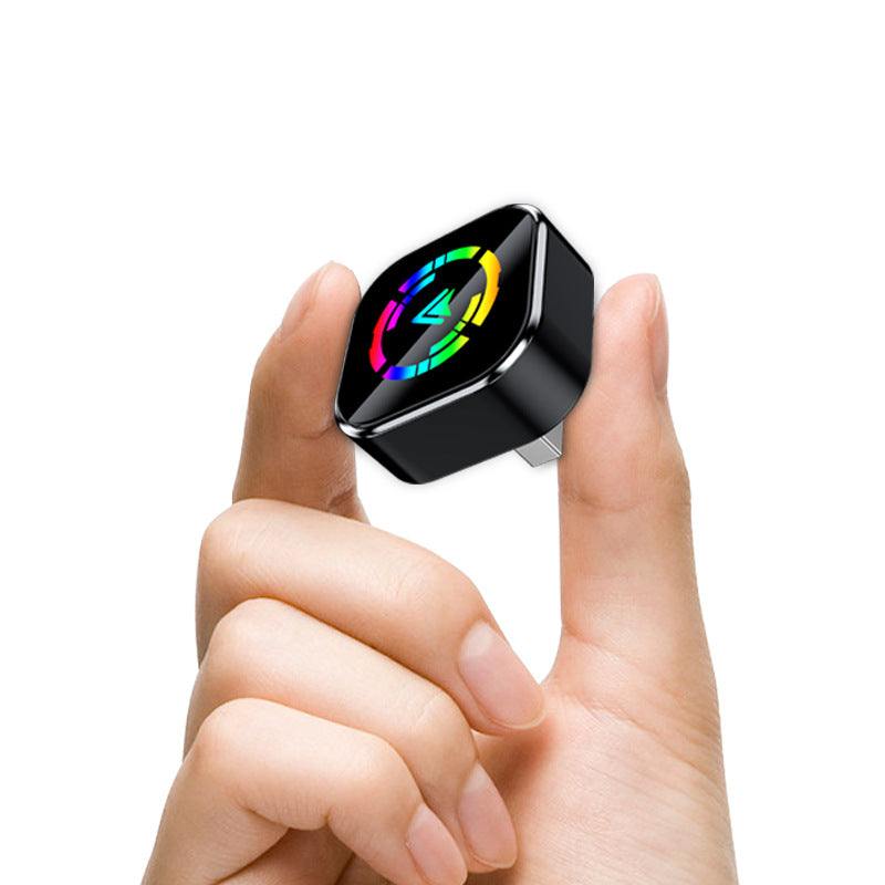 Compact wireless Carplay module 2in1 Android Auto vehicle interconnection box in hand