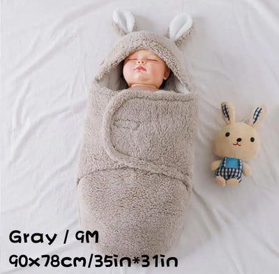 Superzachte babyslaapzak, zachte fleece, pasgeboren deken, inbakerdekens, unisex babywikkeldoek voor pasgeboren jongens en meisjes met hoofdbeschermende en hoofdondersteunende functie, draagbare inbakerslaapzak Ritchy's Shop