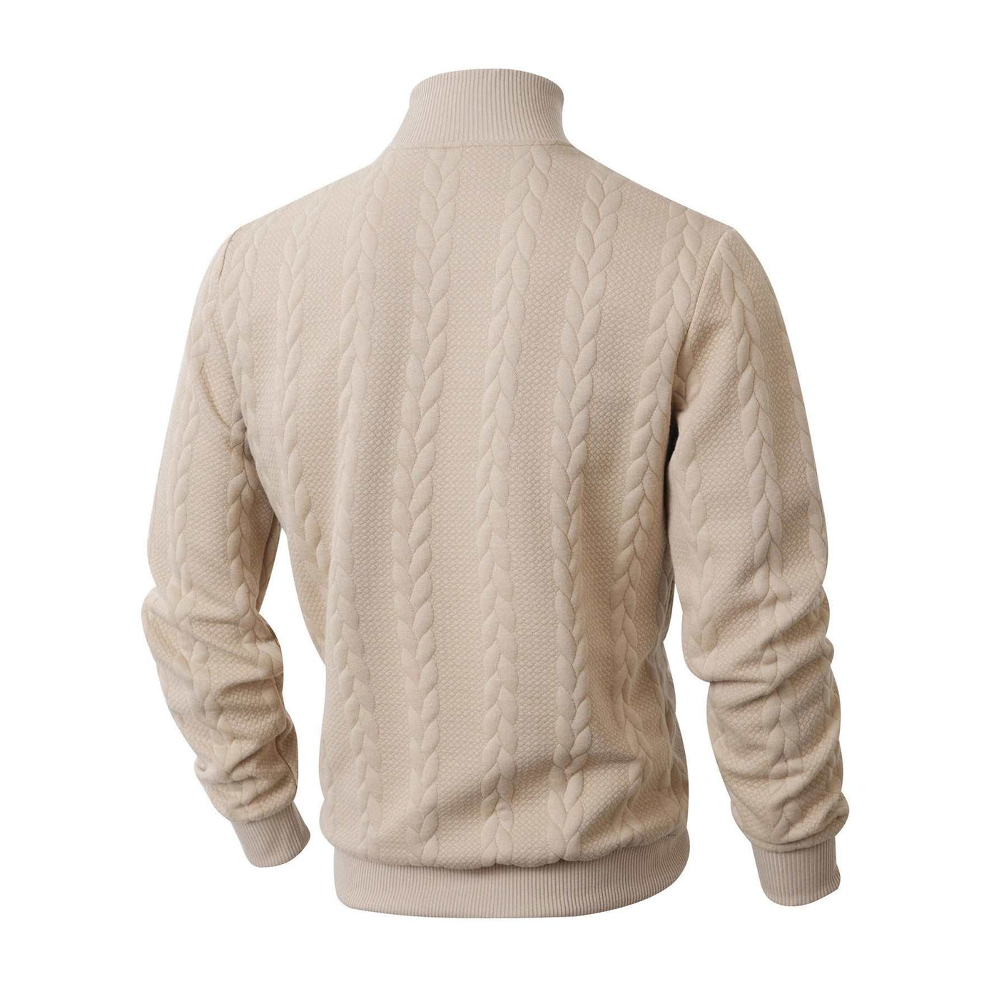 Knitted Solid Color Men's Fashion Jacquard High Collar Warm Sweater Nexora Store