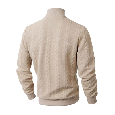 Knitted Solid Color Men's Fashion Jacquard High Collar Warm Sweater Nexora Store