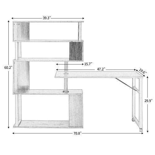 Thuiskantoor Computerbureau L-vormige Hoektafel Ritchy's Shop