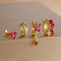Diamond Butterfly Ear Ring Ear Clip Ear Studs Earring Set Nexora Store
