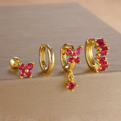 Diamond Butterfly Ear Ring Ear Clip Ear Studs Earring Set Nexora Store
