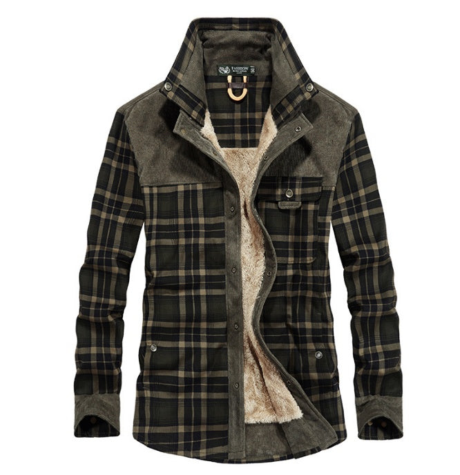 Winterjas Heren Dikke Warme Fleece Jassen Jassen Puur Katoen Geruite Jas Militaire Kleding Ritchy's Shop