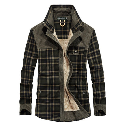 Winterjas Heren Dikke Warme Fleece Jassen Jassen Puur Katoen Geruite Jas Militaire Kleding Ritchy's Shop