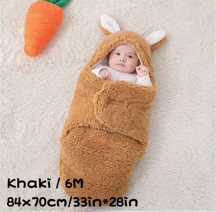 Superzachte babyslaapzak, zachte fleece, pasgeboren deken, inbakerdekens, unisex babywikkeldoek voor pasgeboren jongens en meisjes met hoofdbeschermende en hoofdondersteunende functie, draagbare inbakerslaapzak Ritchy's Shop