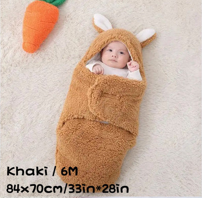 Superzachte babyslaapzak, zachte fleece, pasgeboren deken, inbakerdekens, unisex babywikkeldoek voor pasgeboren jongens en meisjes met hoofdbeschermende en hoofdondersteunende functie, draagbare inbakerslaapzak Ritchy's Shop