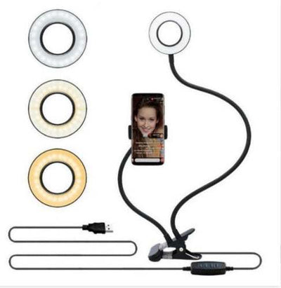 LED Selfie Ring Light for Live Adjustable Makeup Light-8cm Stand Nexora Store