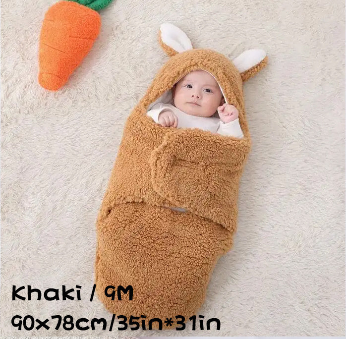 Superzachte babyslaapzak, zachte fleece, pasgeboren deken, inbakerdekens, unisex babywikkeldoek voor pasgeboren jongens en meisjes met hoofdbeschermende en hoofdondersteunende functie, draagbare inbakerslaapzak Ritchy's Shop