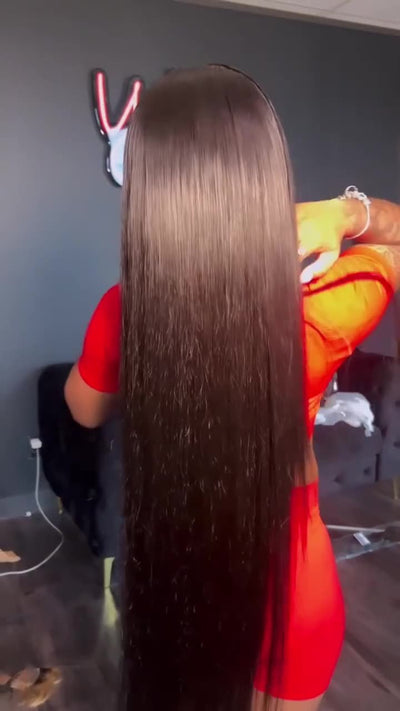 13x4 Lang  Front Pruik van Echt Haar Nexora Store