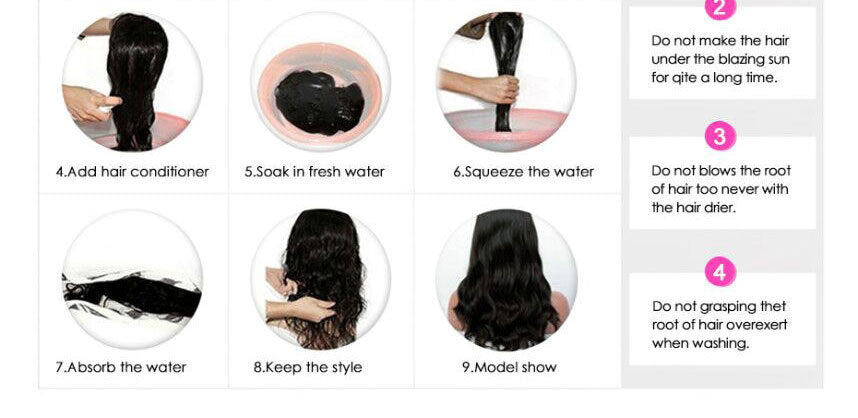 Braziliaanse watergolf hoofdband pruiken van echt haar Nexora Store