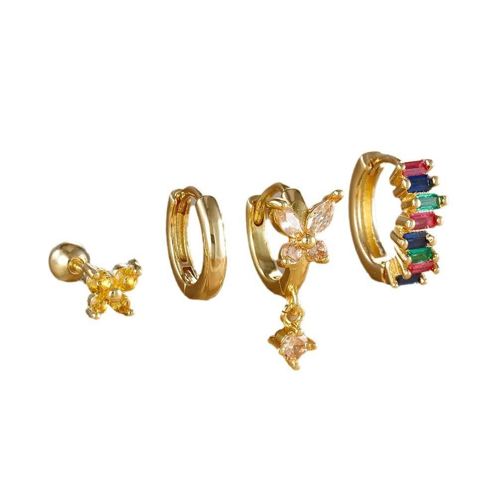 Diamond Butterfly Ear Ring Ear Clip Ear Studs Earring Set Nexora Store