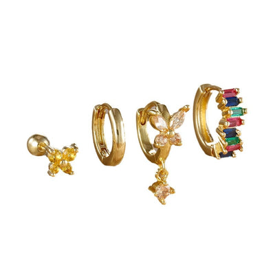 Diamond Butterfly Ear Ring Ear Clip Ear Studs Earring Set Nexora Store