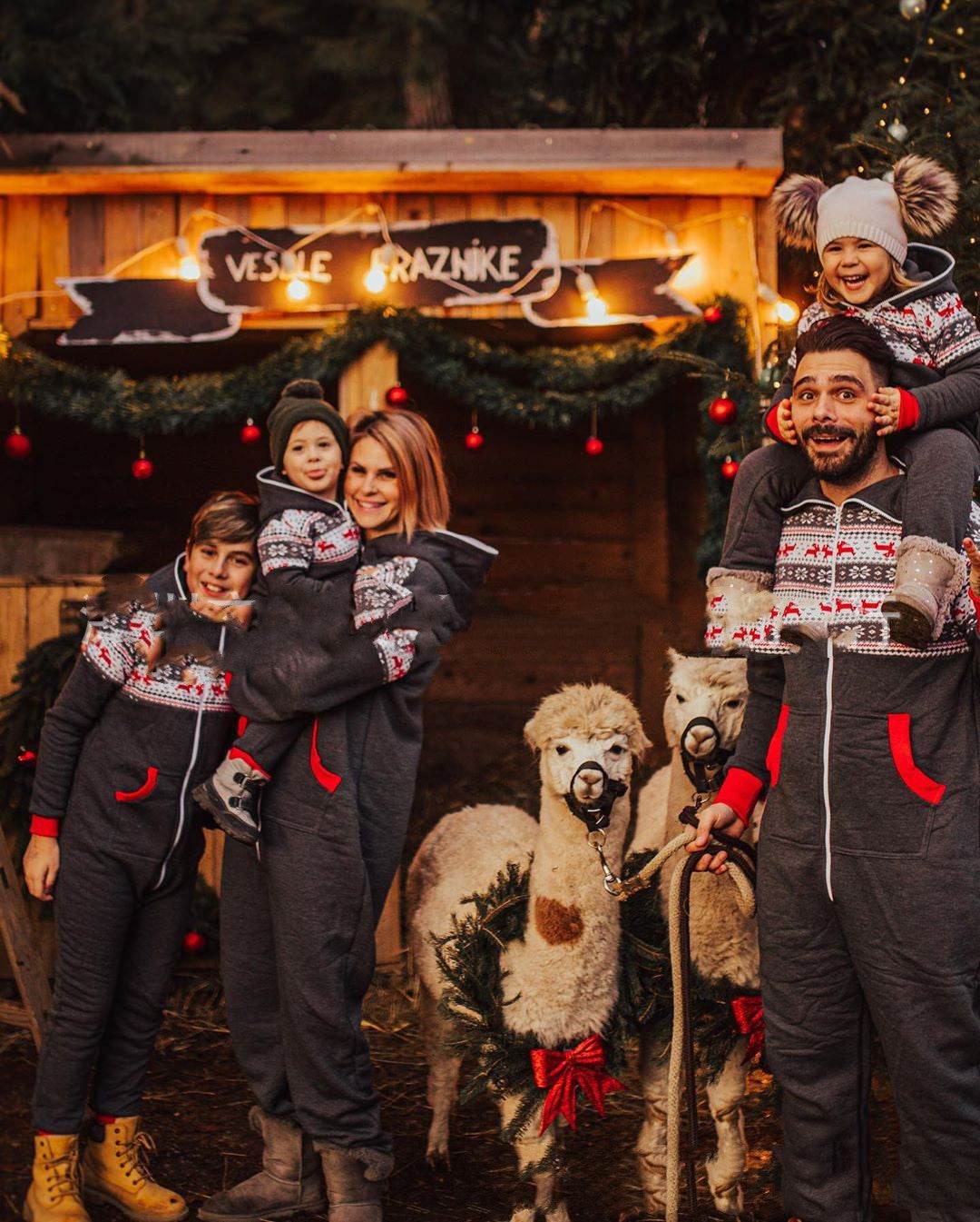 Ouder-kind thuiskleding pyjama uit één stuk Nexora Store