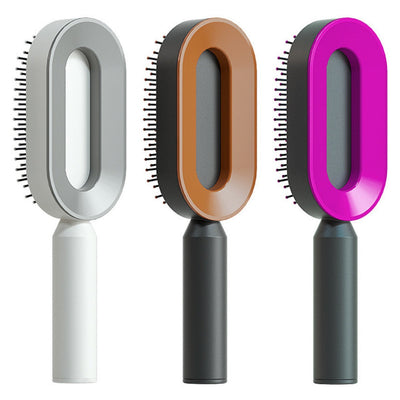 Zelfreinigende haarborstel voor vrouwen, één-toets reiniging, haaruitval, airbagmassage, hoofdhuidkam, antistatische haarborstel Nexora Store