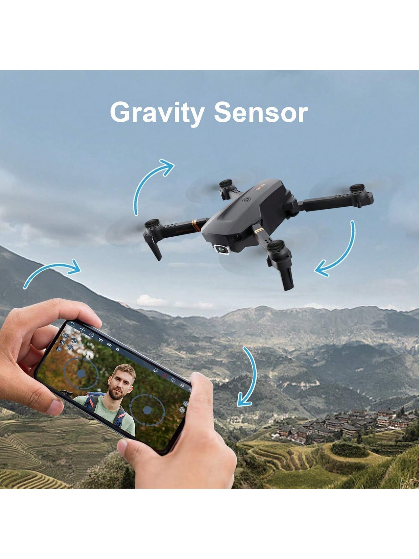 4DRC V4 Foldable Mini Drone With Camera 4K 1080P HD Drone ,3 Batteries,Drones For Adults Kids,Remote-controlled Quadcopter,Logistics Is Randomly Sent By UPS,USPS, Nexora Store