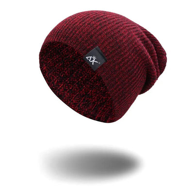Unisex modieuze gebreide muts, winter wollen elastische muts voor buiten fietsen, kamperen, reizen winter muts acryl gebreide mutsen voor mannen vrouwen Ritchy's Shop