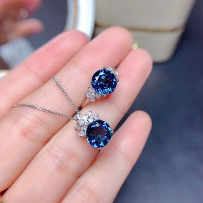Jewelry Sets For Women London Blue Stones Pendants Necklaces Nexora Store