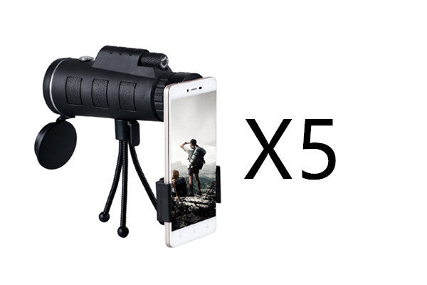 Compatibel met Apple, monoculaire telescoop, zoomscoop met kompas, telefoonclip en statief Nexora Store