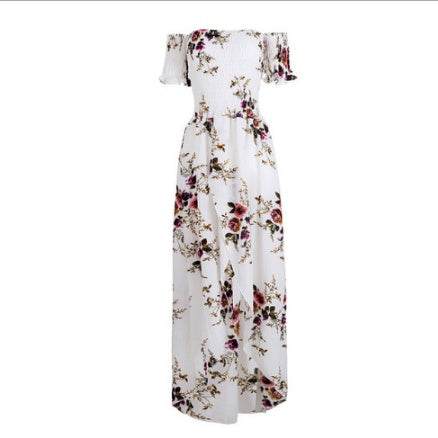 Boho-stijl lange jurk voor dames, off-shoulder strand zomerjurken Nexora Store