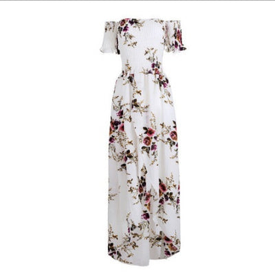 Boho-stijl lange jurk voor dames, off-shoulder strand zomerjurken Nexora Store