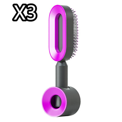 Zelfreinigende haarborstel voor vrouwen, één-toets reiniging, haaruitval, airbagmassage, hoofdhuidkam, antistatische haarborstel Nexora Store