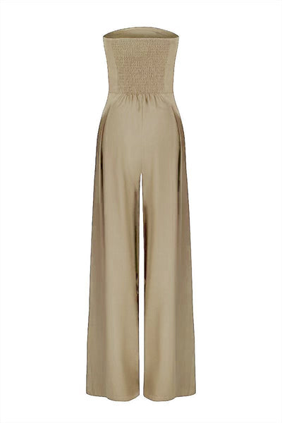 Losse Tube-top Jumpsuit Ins Fashion Rugloze Wijde Pijpen Lange Broek Overalls Dameskleding Mijn winkel
