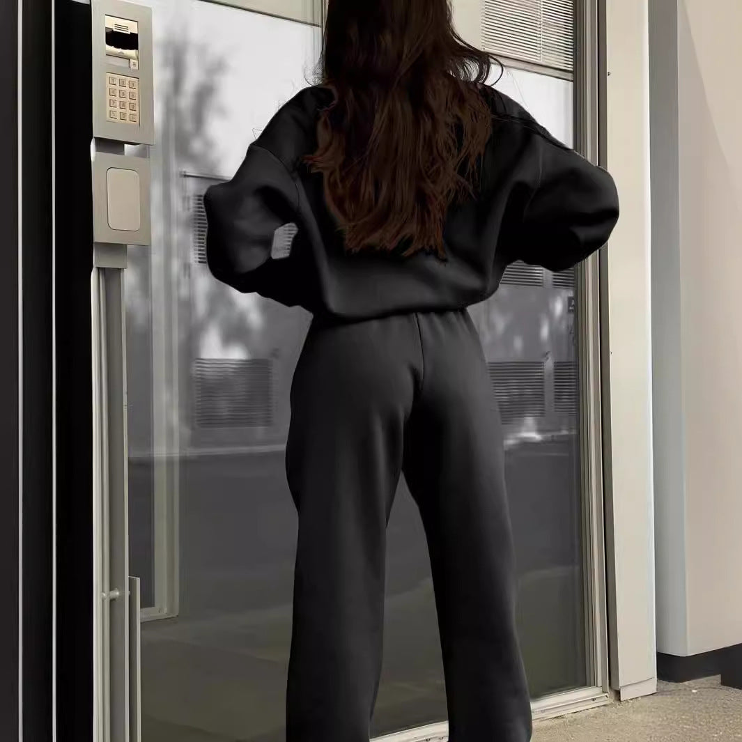 Sportief sweatshirt met lange mouwen, modieuze opstaande kraag, top met ritssluiting en elastische band, broek met zak, herfstkleding voor dames Ritchy's Shop