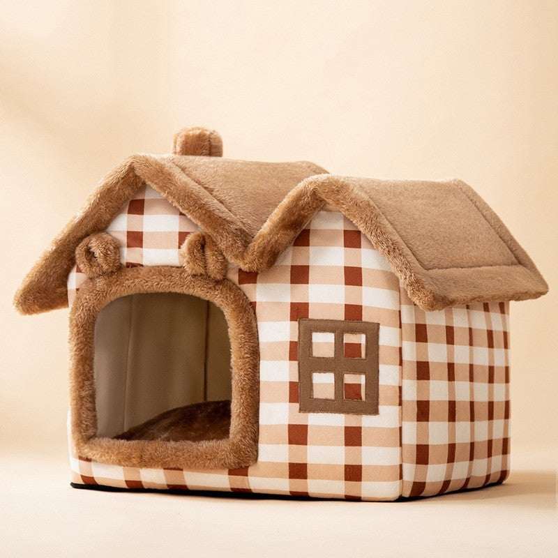 Opvouwbaar hondenhuis, kattenbed, wintervilla, slaapkennel, verwijderbaar nest, warme, afgesloten grot, bank, huisdierbenodigdheden Nexora Store