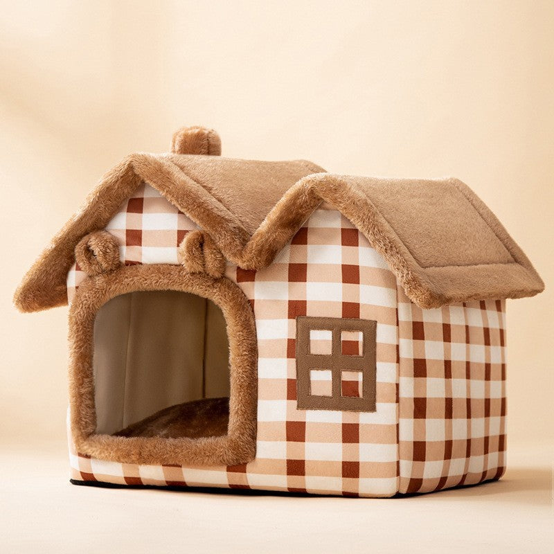 Opvouwbaar hondenhuis, kattenbed, wintervilla, slaapkennel, verwijderbaar nest, warme, afgesloten grot, bank, huisdierbenodigdheden Nexora Store