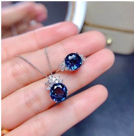 Jewelry Sets For Women London Blue Stones Pendants Necklaces Nexora Store