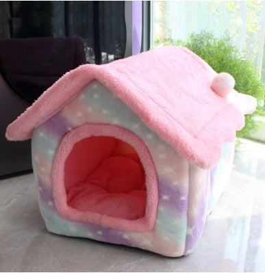 Opvouwbaar hondenhuis, kattenbed, wintervilla, slaapkennel, verwijderbaar nest, warme, afgesloten grot, bank, huisdierbenodigdheden Nexora Store