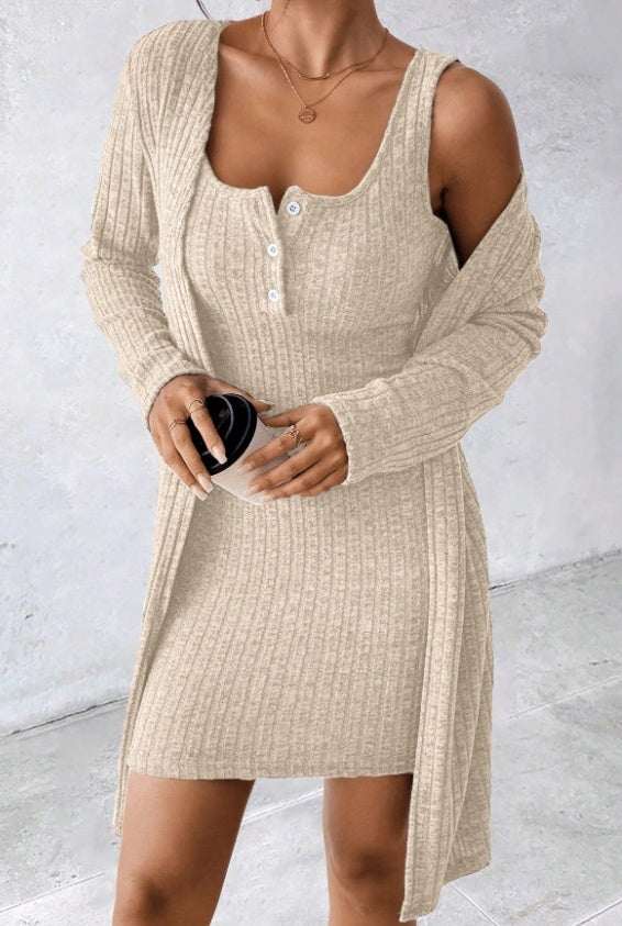 Op maat gemaakte effenkleurige vestrok met pitstrepen voor dameskleding Ritchy's Shop