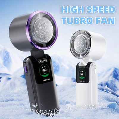 Nieuwe Ice Pack hoge snelheid draagbare elektrische ventilator snelheid instelbaar opvouwbare mini ventilator draagbare buiten hangende nek kleine ventilator Nexora Store