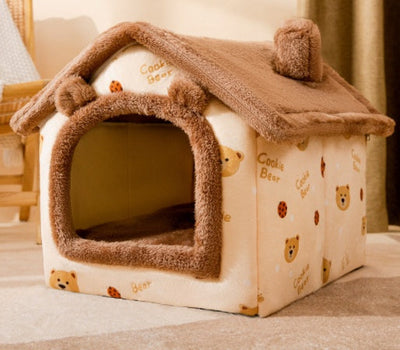 Opvouwbaar hondenhuis, kattenbed, wintervilla, slaapkennel, verwijderbaar nest, warme, afgesloten grot, bank, huisdierbenodigdheden Nexora Store