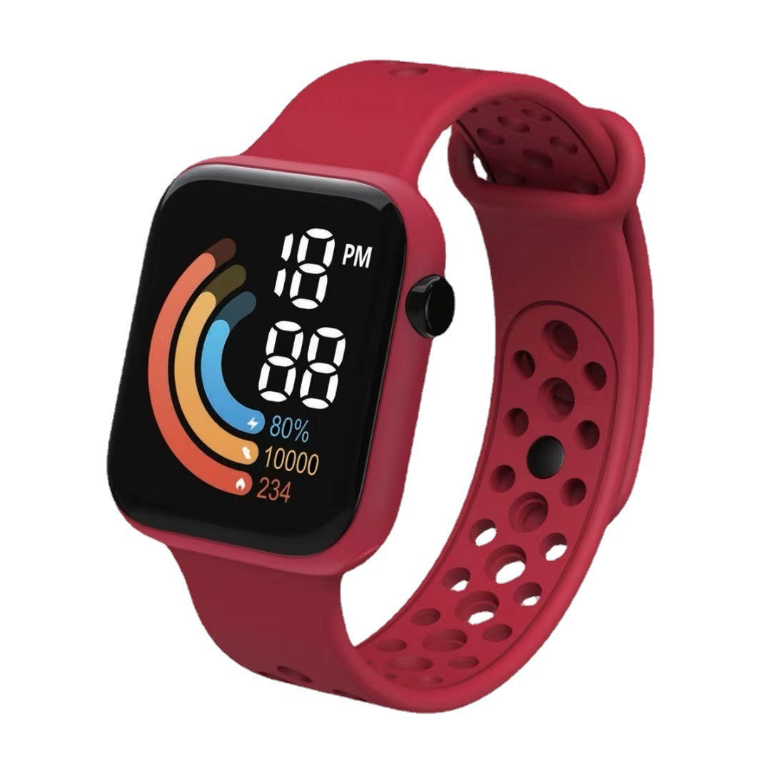 Kinderhorloge Regenboog Digitaal Display Klein Vierkant LED Nexora Store