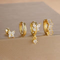 Diamond Butterfly Ear Ring Ear Clip Ear Studs Earring Set Nexora Store