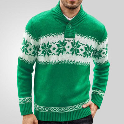 Men's New Pullover Sweater Autumn And Winter Long Sleeved Christmas Casual Fashion Jacquard Knitted Sweater Clothing For Men Nexora Store
