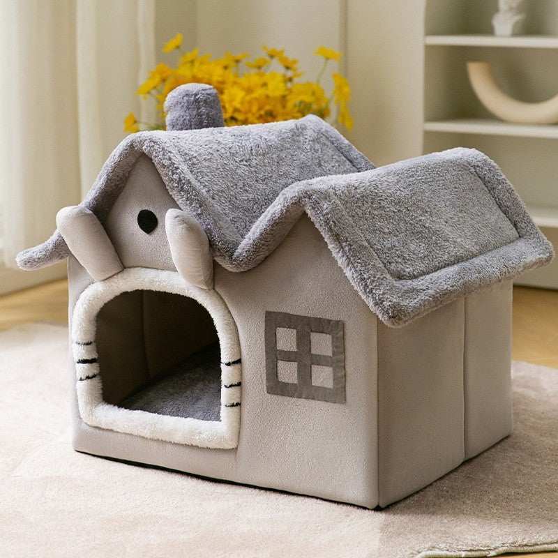 Opvouwbaar hondenhuis, kattenbed, wintervilla, slaapkennel, verwijderbaar nest, warme, afgesloten grot, bank, huisdierbenodigdheden Nexora Store