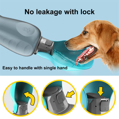 800 ml waterfles voor honden, draagbaar, lekvrij, opvouwbaar, hoge capaciteit, Golden Retriever, buitenwandelbenodigdheden, huisdierproducten Ritchy's Shop