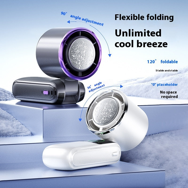 Nieuwe Ice Pack hoge snelheid draagbare elektrische ventilator snelheid instelbaar opvouwbare mini ventilator draagbare buiten hangende nek kleine ventilator Nexora Store