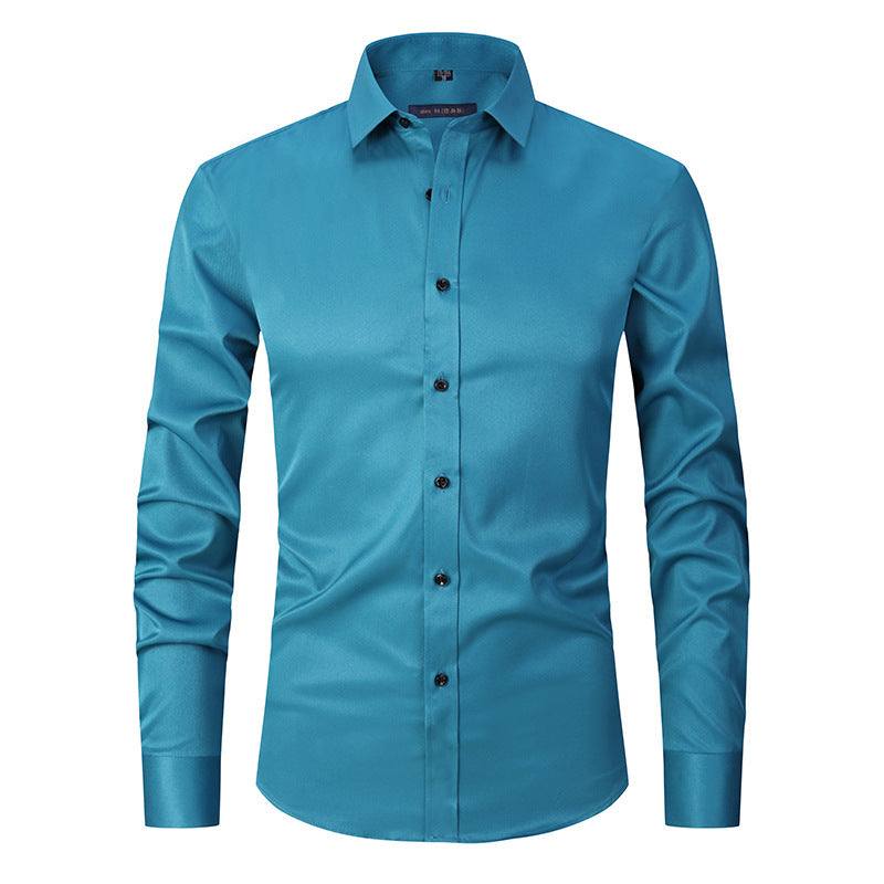 Men's Stretch Shirt Long Sleeve Non-ironing Slim Fit Nexora Store