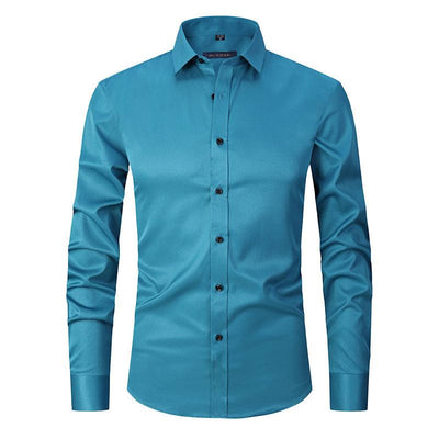 Men's Stretch Shirt Long Sleeve Non-ironing Slim Fit Nexora Store